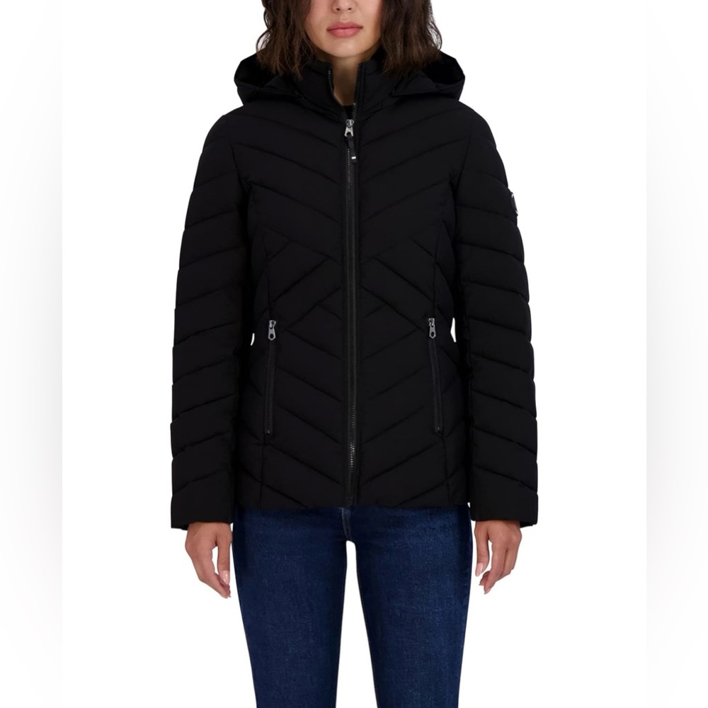 NWT-Nautica Women's Lightweight Puffer Jacket with Removeable Hood